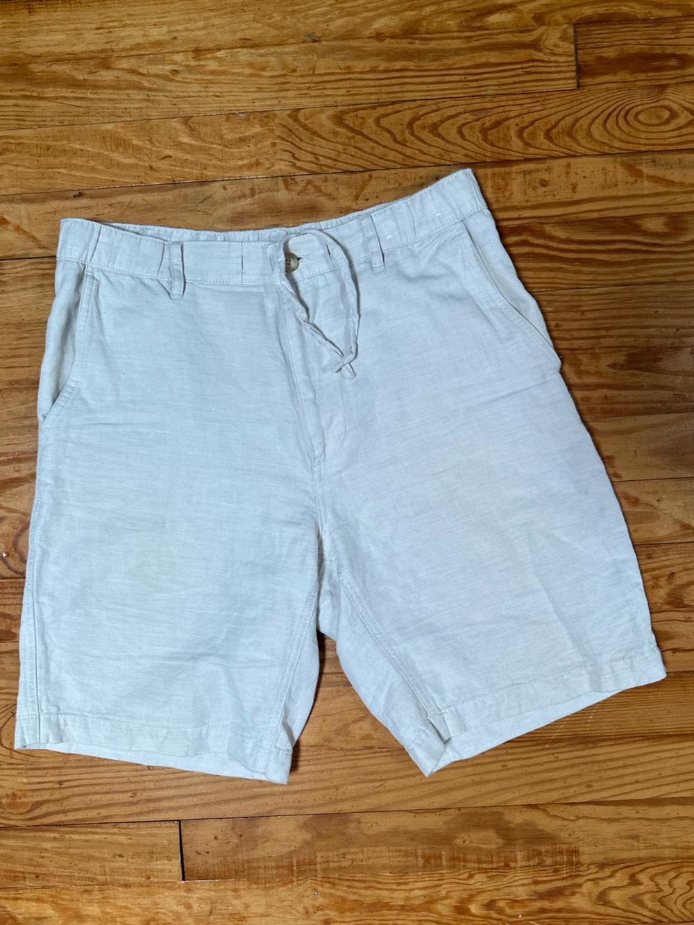 Uniqlo Light Linen-Blend Drawstring Flat Front Easy Shorts